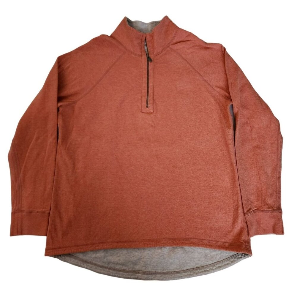 Tommy Bahama Women's Light Orange 1/4 Zip Mock Neck Raglan Sleeve Sweatshirt L/G - Picture 2 of 10